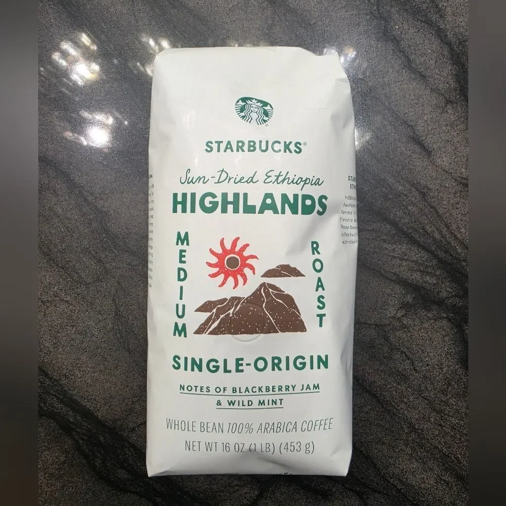 2026 Starbucks Sun Dried Ethiopia  Roast Whole Bean Coffee 1lb / 16oz / 453g Bag